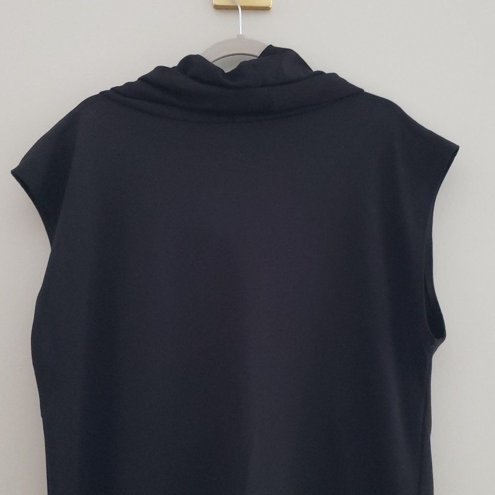 Bryn Walker Women Lavinia Tunic Top Medium Black Cowl Neck Lagenlook Minimalist - Picture 8 of 15